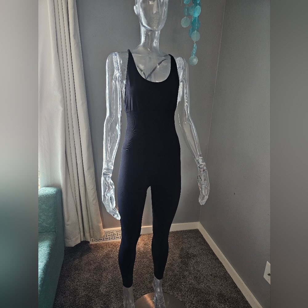 Women Strappy Backless One Piece Jumpsuits Tummy Control  Workout Romper